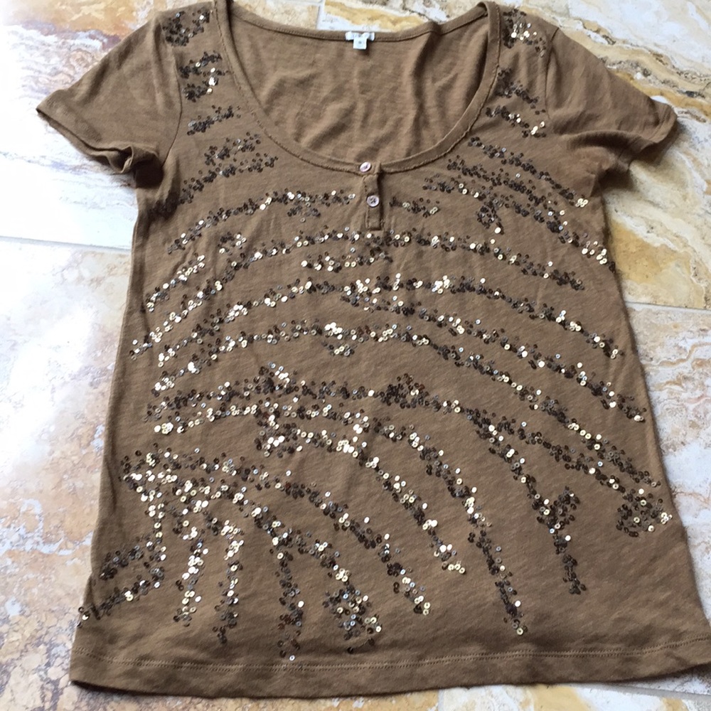 J. Crew  shortsleeved/Golden brown/caramel T-shirt